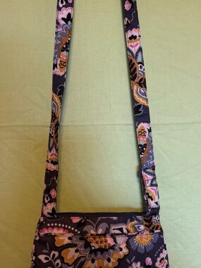 Vera Bradley Purple Pink Mustard Floral Crossbody Bag